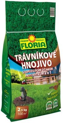 Floria Trávnikové hnojivo s odpudzujúcim účinkom proti krtom 2,5kg