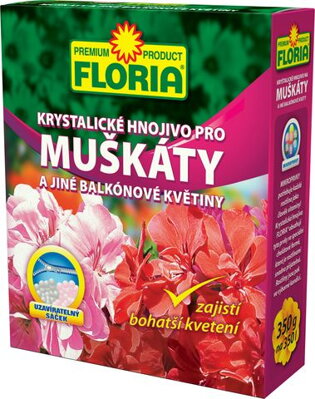 Floria Kryštalické hnojivo na muškáty 350g