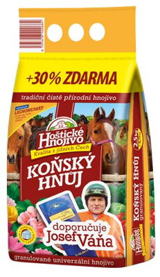 Hoštické Hnojivo Konský hnoj &quot;Váňův&quot; 2,5 kg + 30% zdarma FORESTINA