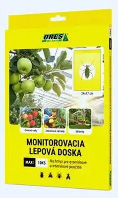 ORES Žlté lepové dosky 10ks MAXI 24x17cm  48/k