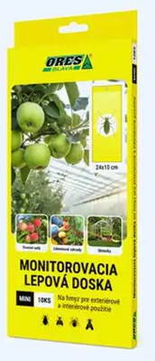 ORES Žlté lepové dosky 10ks  MINI 24x10cm 72/k